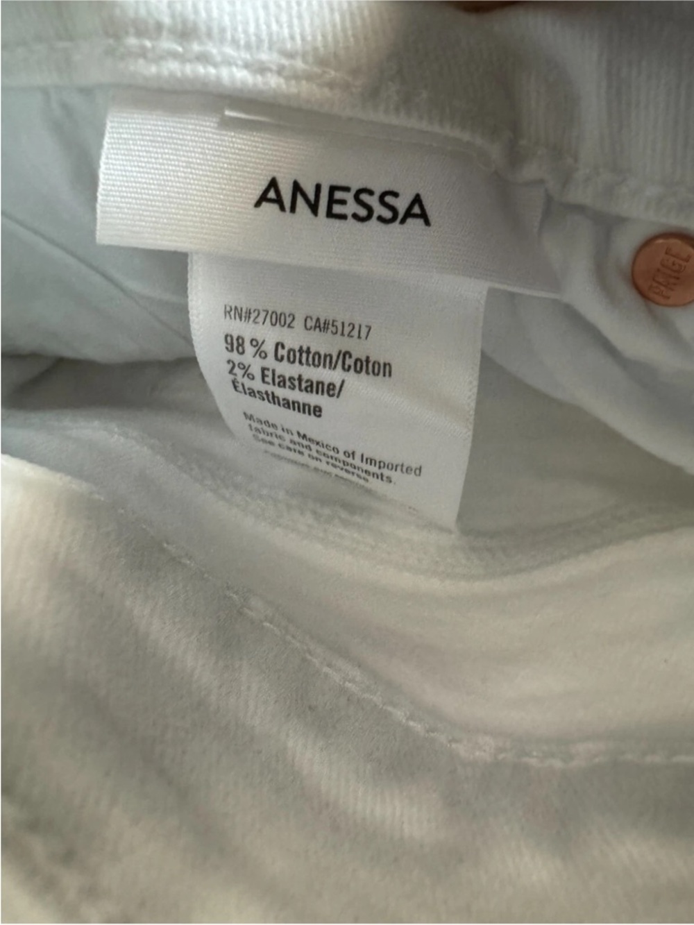 PAIGE White High-Rise Wide-Leg Jeans with Tag Detail 30P - Picture 8 of 10